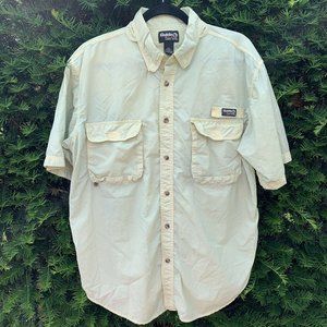 Guide Series Fishing Shirt Vented size L Mens Button Front Short Sleeves